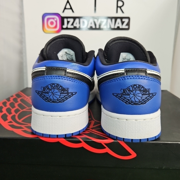 Nike Air Jordan 1 Low GS OG Royal Toe 553560-140 Size 5.5 (7 Wmn) CLEAN!!! Mens - Picture 3 of 16